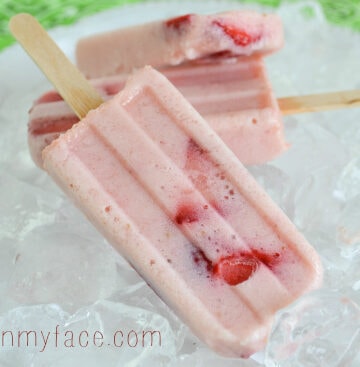 strawberry ice pop recipe, strawberry banana ice pop recipe, strawberry buttermilk ice pops