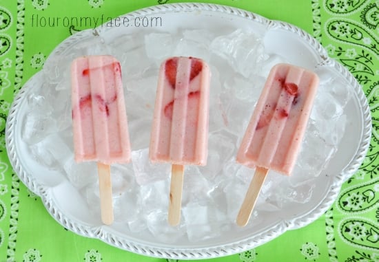 ice pop recipe, strawberry, banana ice pops, buttermilk ice pop recipe,