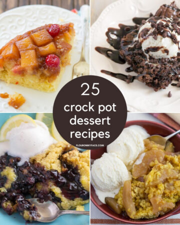 25 Crock Pot Dessert Recipes featured recipes collage photo