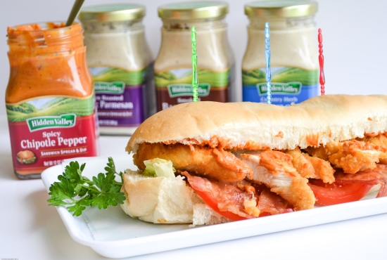 Chipotle Chicken Strip and BLT Sub #HVSandwichSpreads