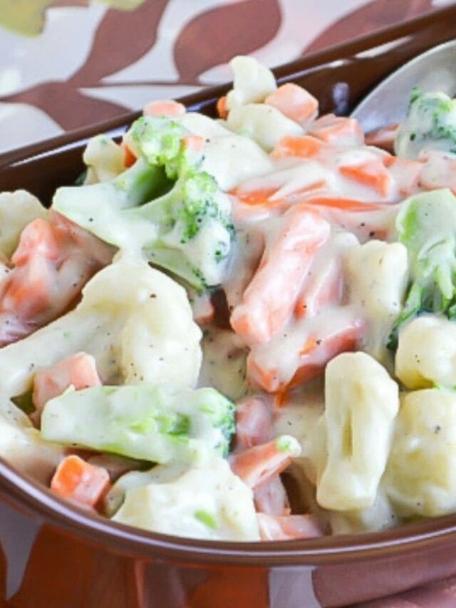 Vegetable Medley with a Homemade Cream Sauce