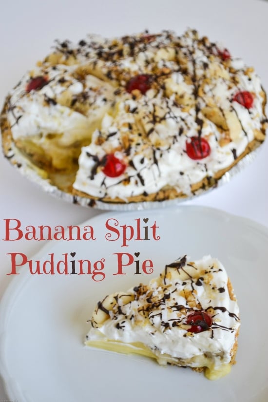 Easy No Bake Banana Split Pie recipe