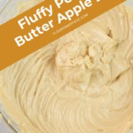 Peanut Butter Apple Dip made with cream cheese in a large bowl.