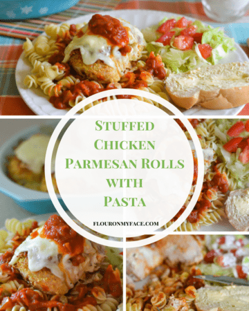 Stuffed Chicken Parmasen Rolls recipe via flouronmyface.com #ad