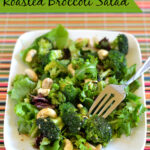 roasted broccoli salad, roasted broccoli, balsamic vinaigrette dressing, salad ideas, healthy lunch options