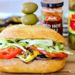 Grilled Eggplant vegetable sandwich recipe