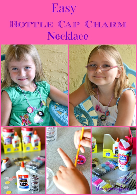 easy bottle cap charm necklace