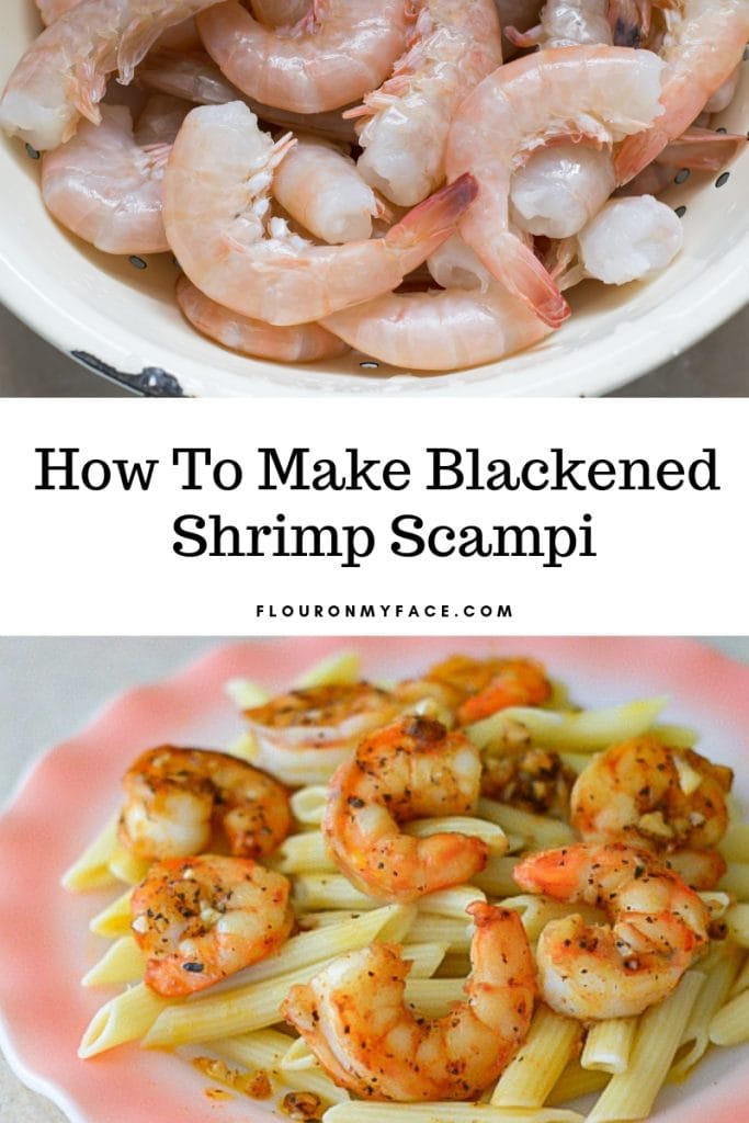 Plated Blackened Shrimp Scampi 