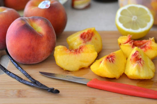 fresh peaches, peeled and sliced peaches, peach butter recipe