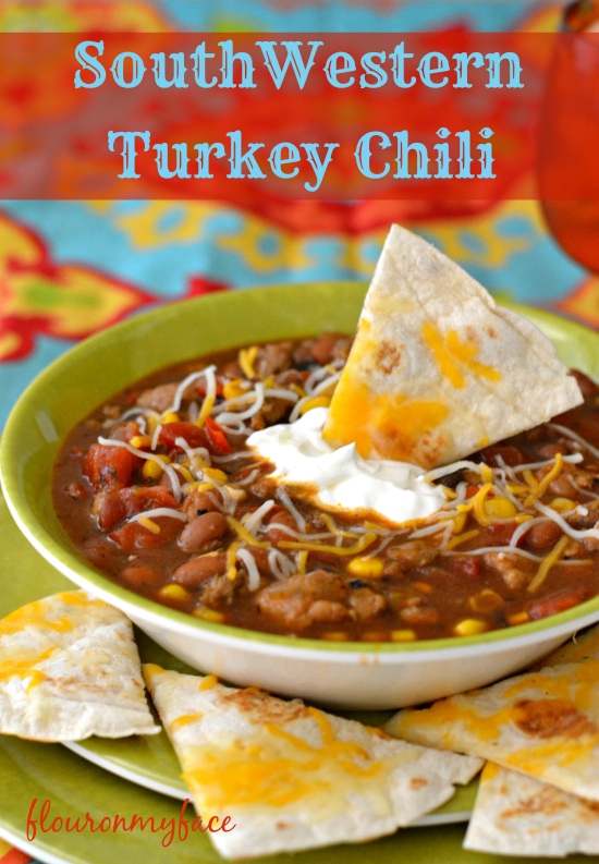 SouthWestern Turkey Chili, Southwestern chili, turkey chili, chili recipe