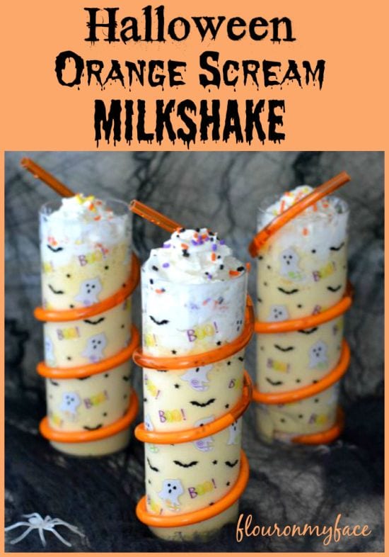 Get the kids excited about Halloween with this TruMoo Halloween Orange Scream Milkshake recipe , #Halloween Treats, Orange Scream MilkShake, Orange Cream, #Halloweenrecipes