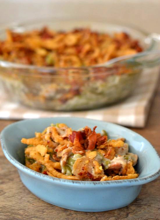 holiday side dish recipes : Green Bean Bacon Casserole via flouronmyface.com