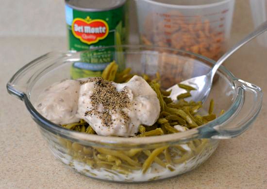 How to make a Green Bean Bacon Casserole via flouronmyface.com