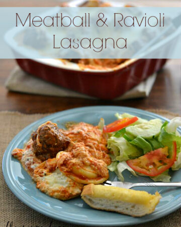 Meatball Ravioli Lasagna, #NewTraDish, Ragu sauce, Ragu recipes