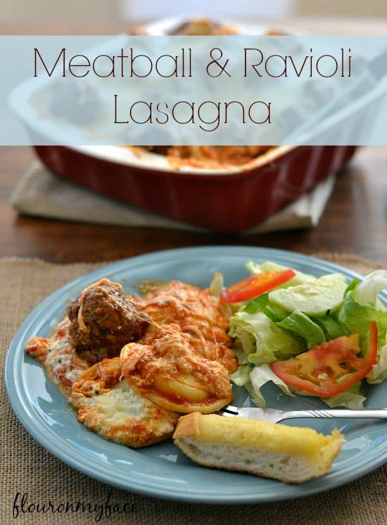 Meatball Ravioli Lasagna, #NewTraDish, Ragu sauce, Ragu recipes