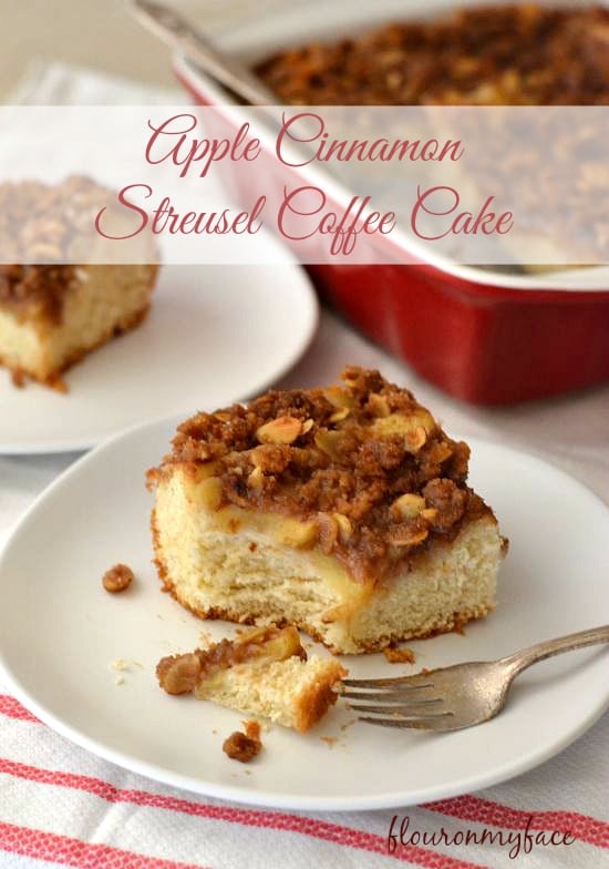 Apple Cinnamon Streusel Coffee Cake, baking with yeast, easy yeast recipes, 