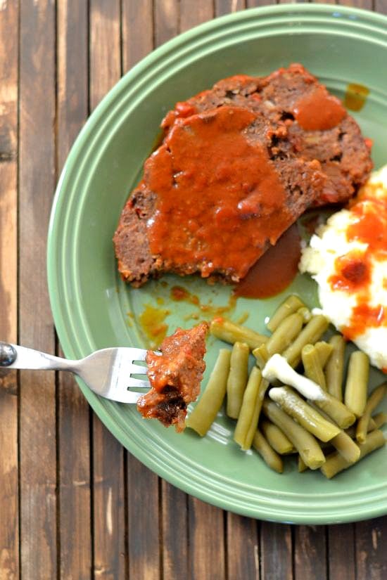 Crock Pot Mealoaf made with tomatoe soup just like Mom used to make