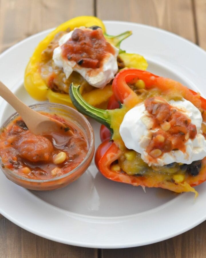 Crock Pot Stuffed Bell Peppers For Dinner - Flour On My Face