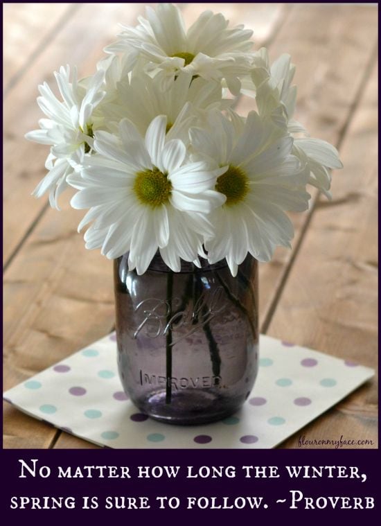 New Ball Purple Heritage Jars with a Spring Quote