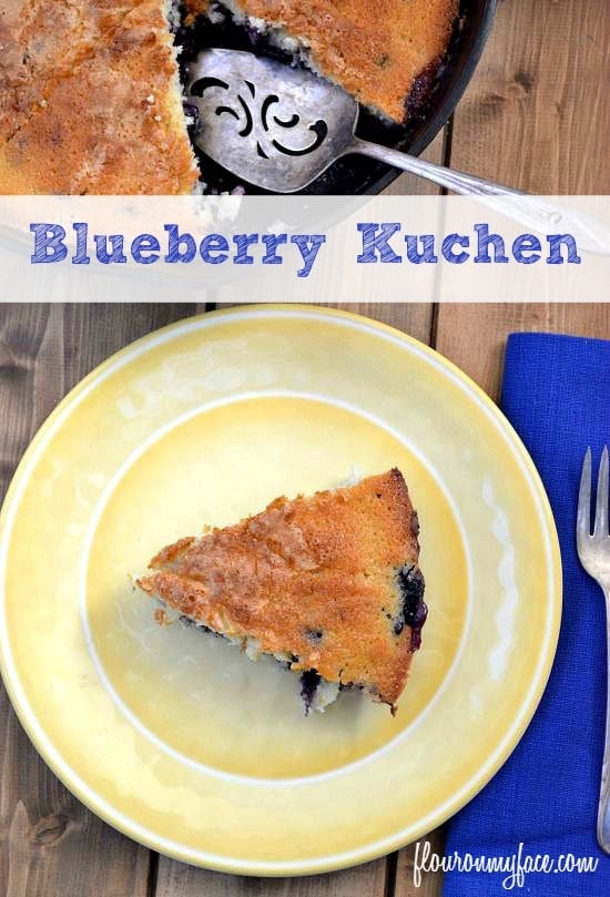 German Blueberry Kuchen recipe via flouronmyface.com