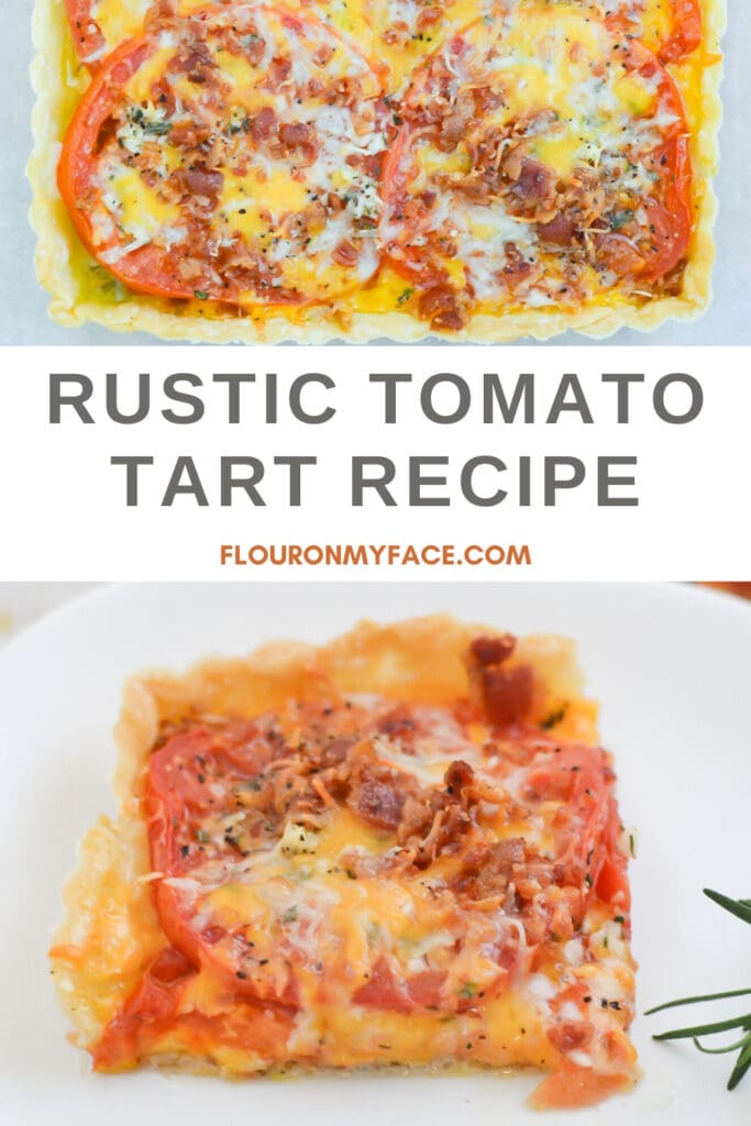 Featured image of a rustic tomato tart.