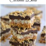 Rich and delicious CHocolate COvered Coconut Bars via flouronmyface.com