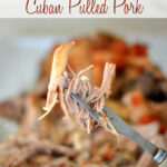 Crock Pot Cuban Pulled Pork recipe with homemade mojo marinade via flouronmyface.com