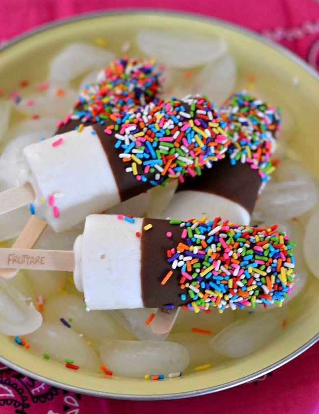 Easy Chocolate Dipped Ice Pops 