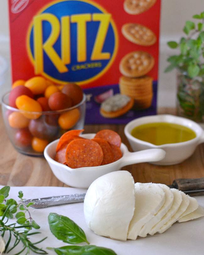 Pepperoni Bruschetta Bites ingredients #shop via flouronmyface.com