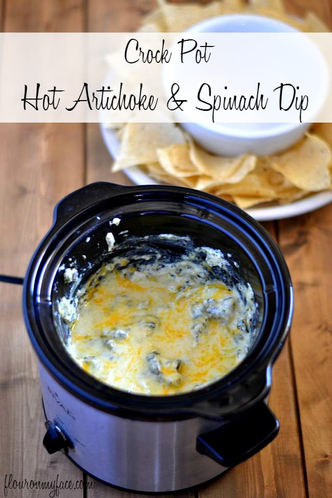 Creamy and Cheesy Crock Pot Artichoke Spinach Dip