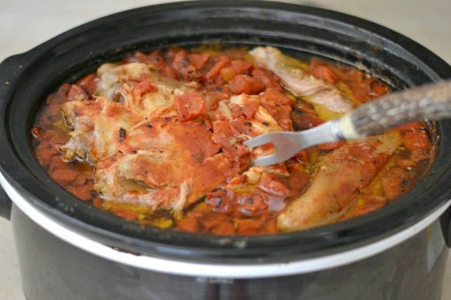 Crock Pot Pork Shoulder made cuban style with a homemade mojo marinade.