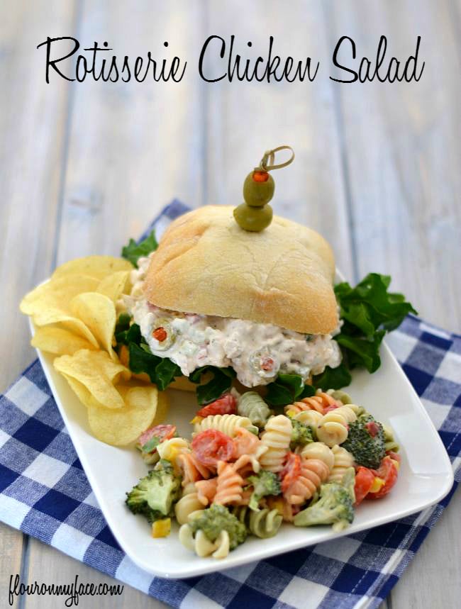 Rotisserie Chicken Salad via flouronmyface.com