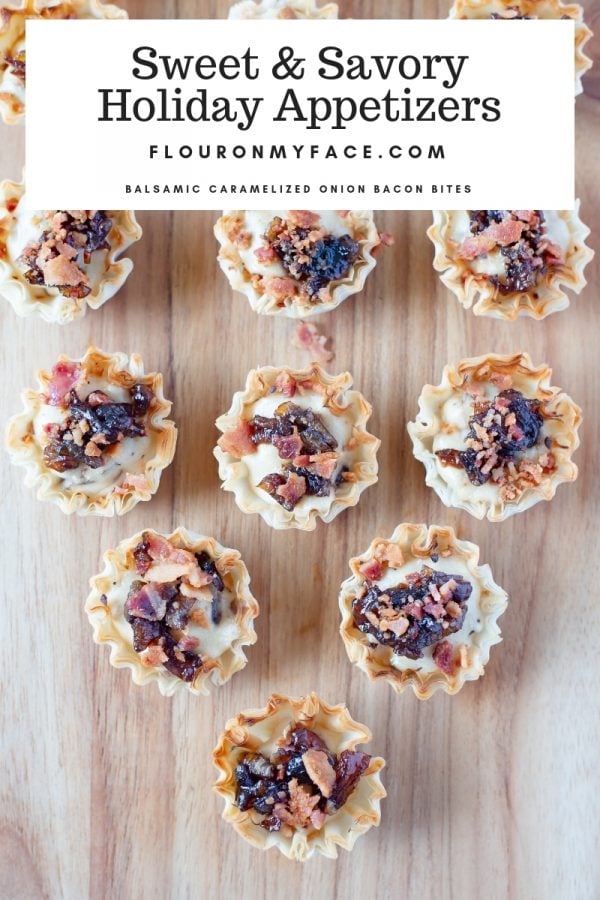 Caramelized Onion Bacon Cheesecake Bites Flour On My Face