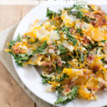 Bacon Cheddar Kale Chips via flouronmyface.com