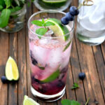 Celebrate National Mojito Day with a Blueberry Mojito recipe via flouronmyface.com