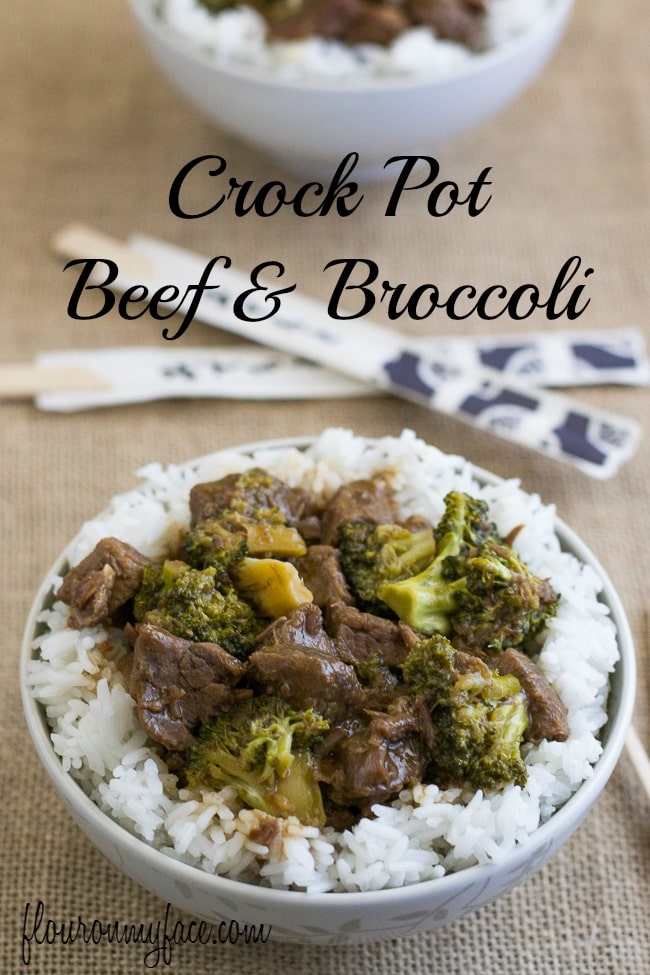 Easy Crock Pot Beef and Broccoli recipe via flouronmyface.com