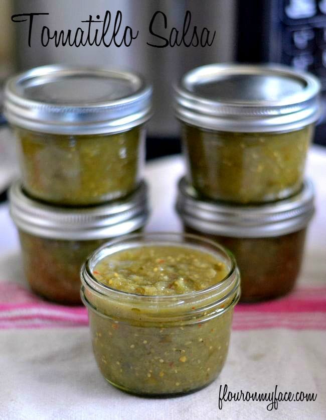 Tomatillo Salsa recipe from the new Ball Blue Book of Preserving via flouronmyface.com