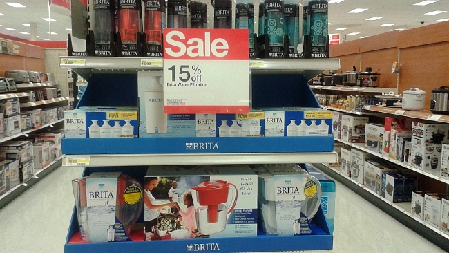 Brita Pitcher Target Display via flouronmyface.com