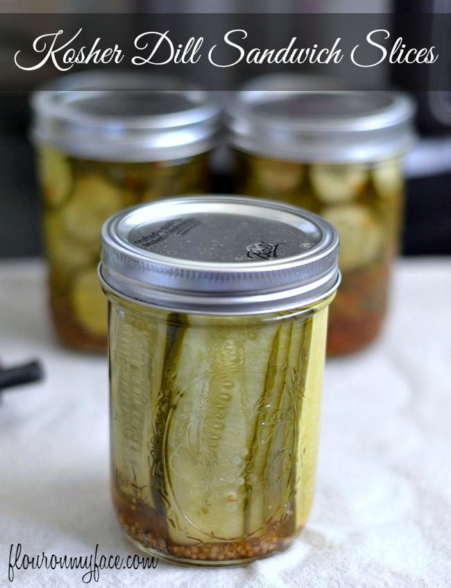 Kosher Dill Pickle Sandwich Slices via flouronmyface.com