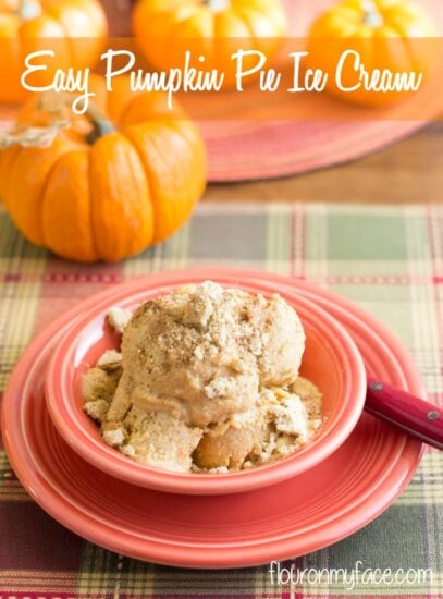 No Churn Pumpkin Pie Ice Cream recipe - Flour On My Face