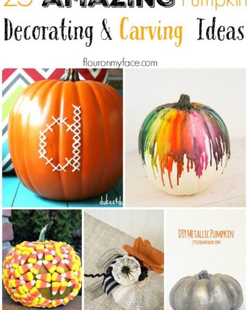 25 Amazing Ways to Decorate a Pumpkin via flouronmyface.com