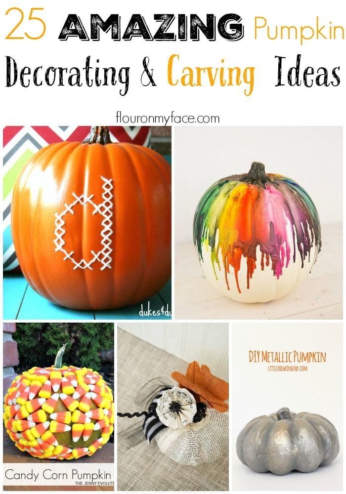 25 Amazing Ways to Decorate a Pumpkin via flouronmyface.com