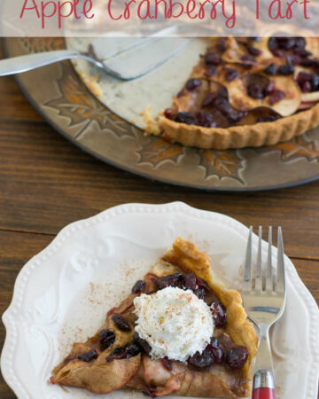 Splenda Apple Cranberry Tart recipe #SplendaSweeties via flouronmyface.com