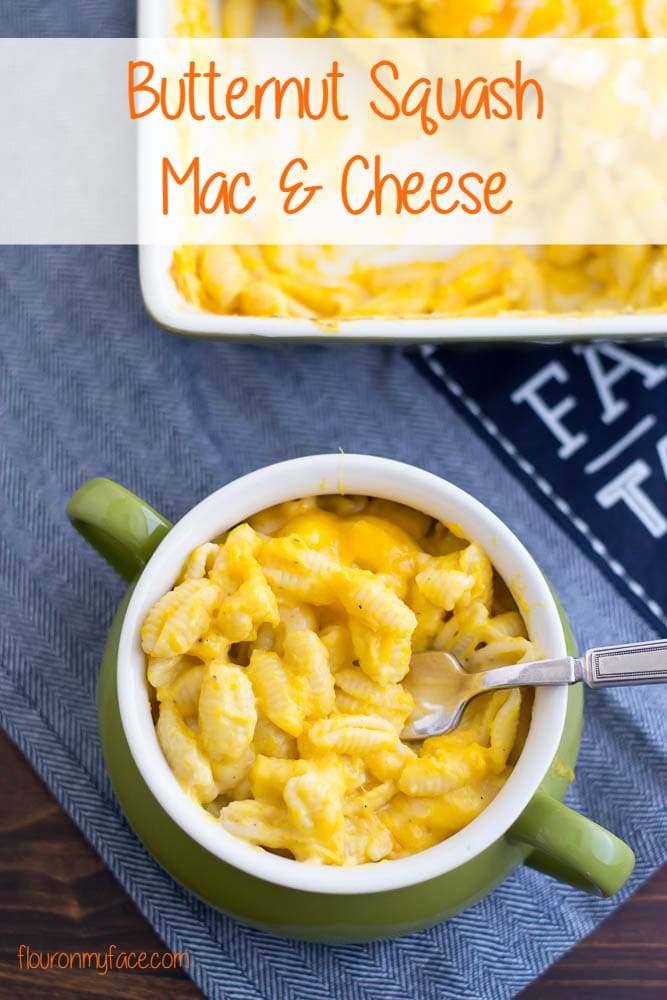 Butternut Squash Mac and Cheese recipe via flouronmyface.com