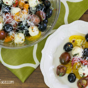 Tuscan Tomato Mozzarella Salad recipe - Flour On My Face