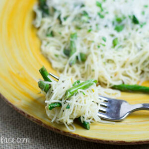 Pasta with Sauteed Asparagus recipe via flouronmyface.com