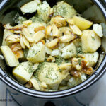 Crock Pot Roasted Garlic Mashed Potatoes recipe via flouronmyface.com