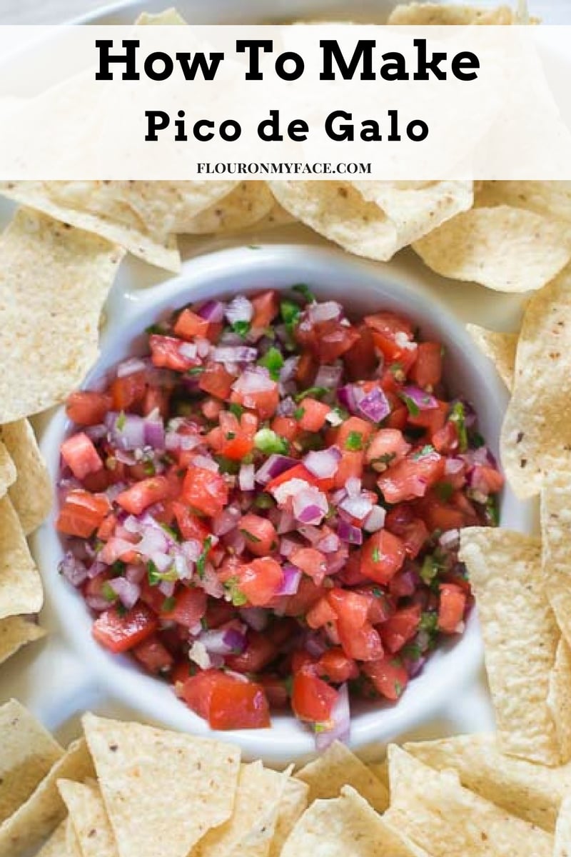 How To Make Pico de Galo recipe an authentic Mexica salsa recipe via flouronmyface.com