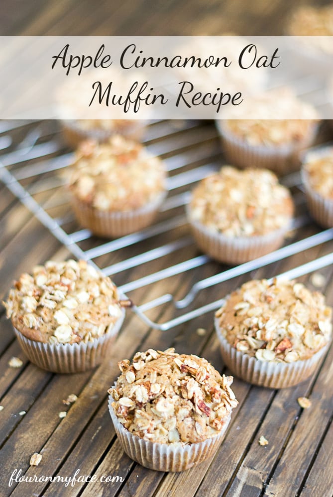 Start the morning off with a warm Apple Cinnamon Oat Muffin recipe via flouronmyface.com