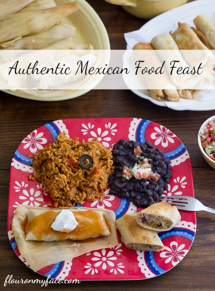 Enjoy an Authentic Mexican Food Feast with these Mexican recipes via flouronmyface.com